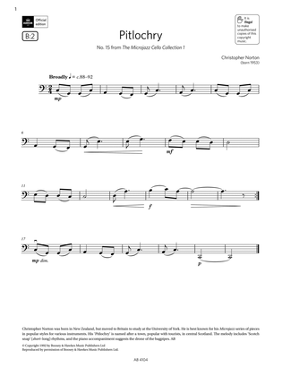 Pitlochry (Grade 1, B2, from the ABRSM Cello Syllabus from 2024)