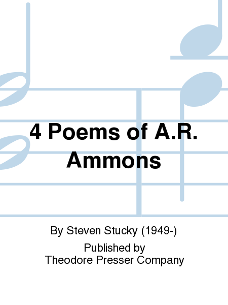 Four Poems of A. R. Ammons