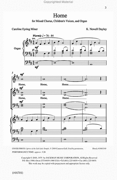 Home - SATB, Children's Chorus, and Organ