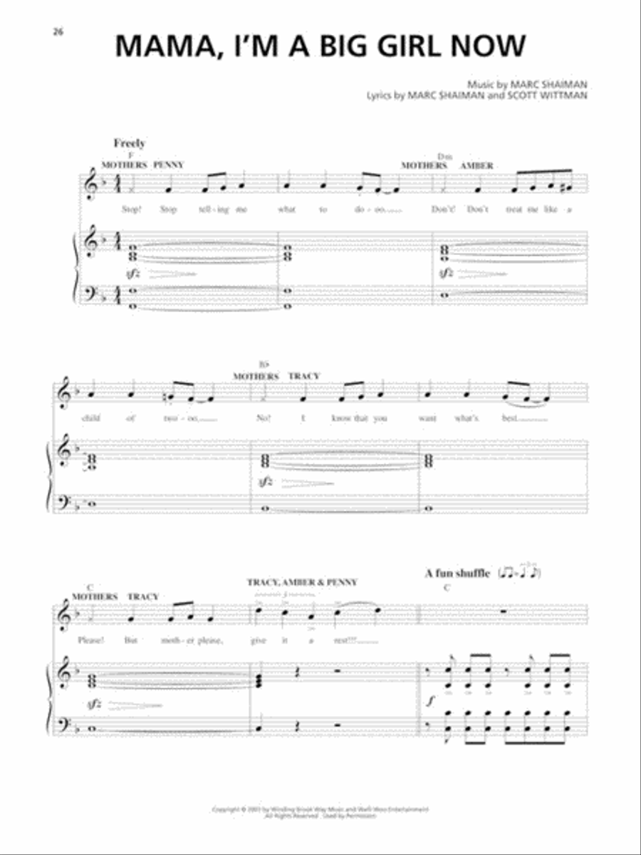 Hairspray Piano, Vocal scores gallery preview page 4
