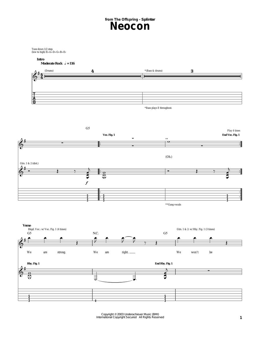 Neocon Neocon Acoustic Guitar scores gallery preview page 1