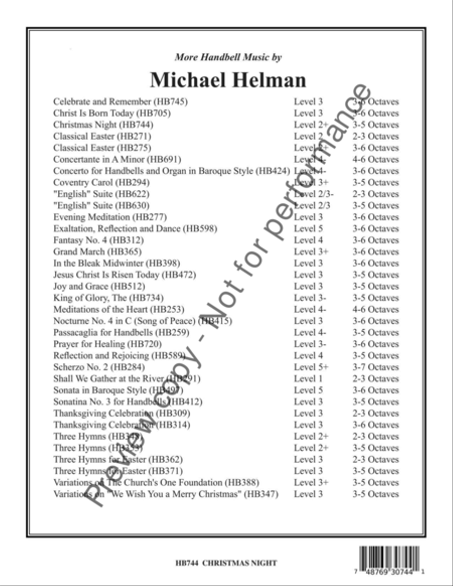 Christmas Night 5-Octaves scores gallery preview page 9