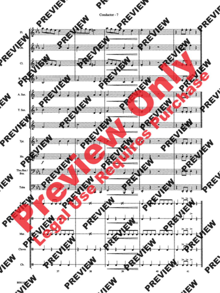 Carnival in Rio Concert Band scores gallery preview page 9