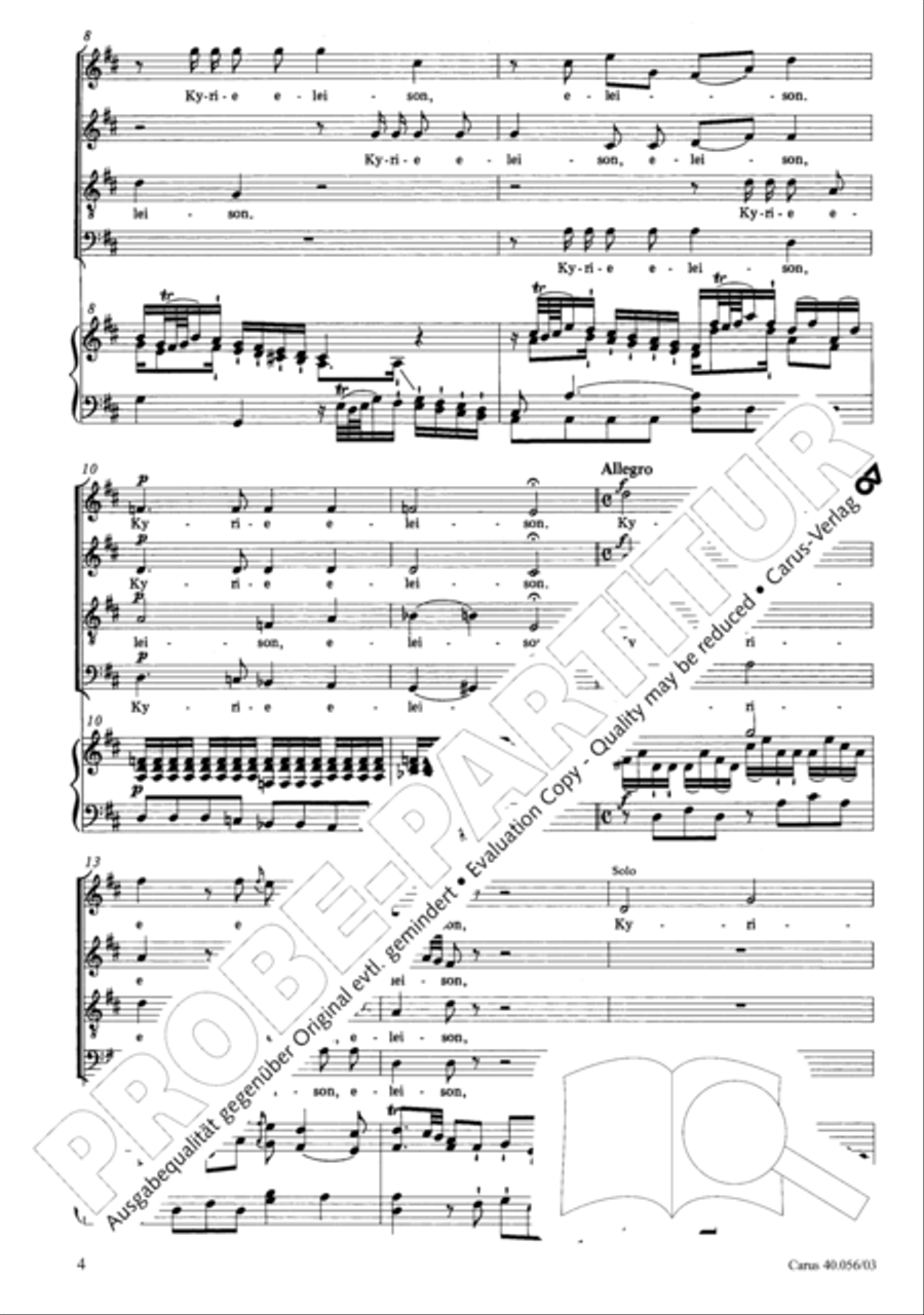 Litaniae Lauretanae B.M.V. in D 4-Part scores gallery preview page 5