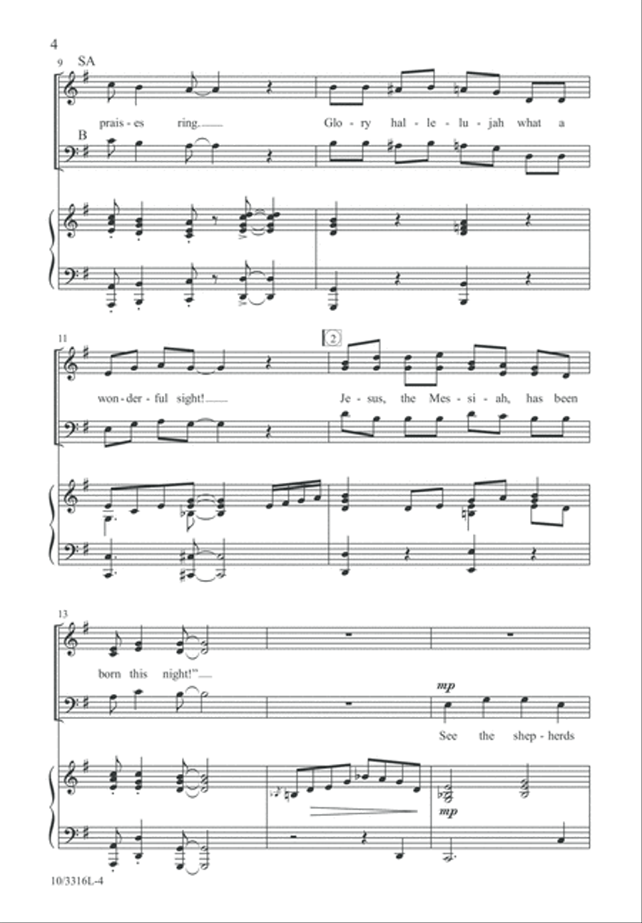 Glory Hallelujah! Glory Hallelujah! 3-Part scores gallery preview page 4