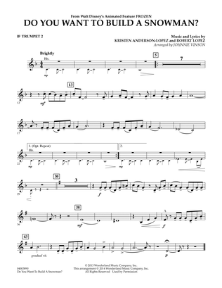 Book cover for Do You Want to Build a Snowman? (from Frozen) (arr. Johnnie Vinson) - Bb Trumpet 2