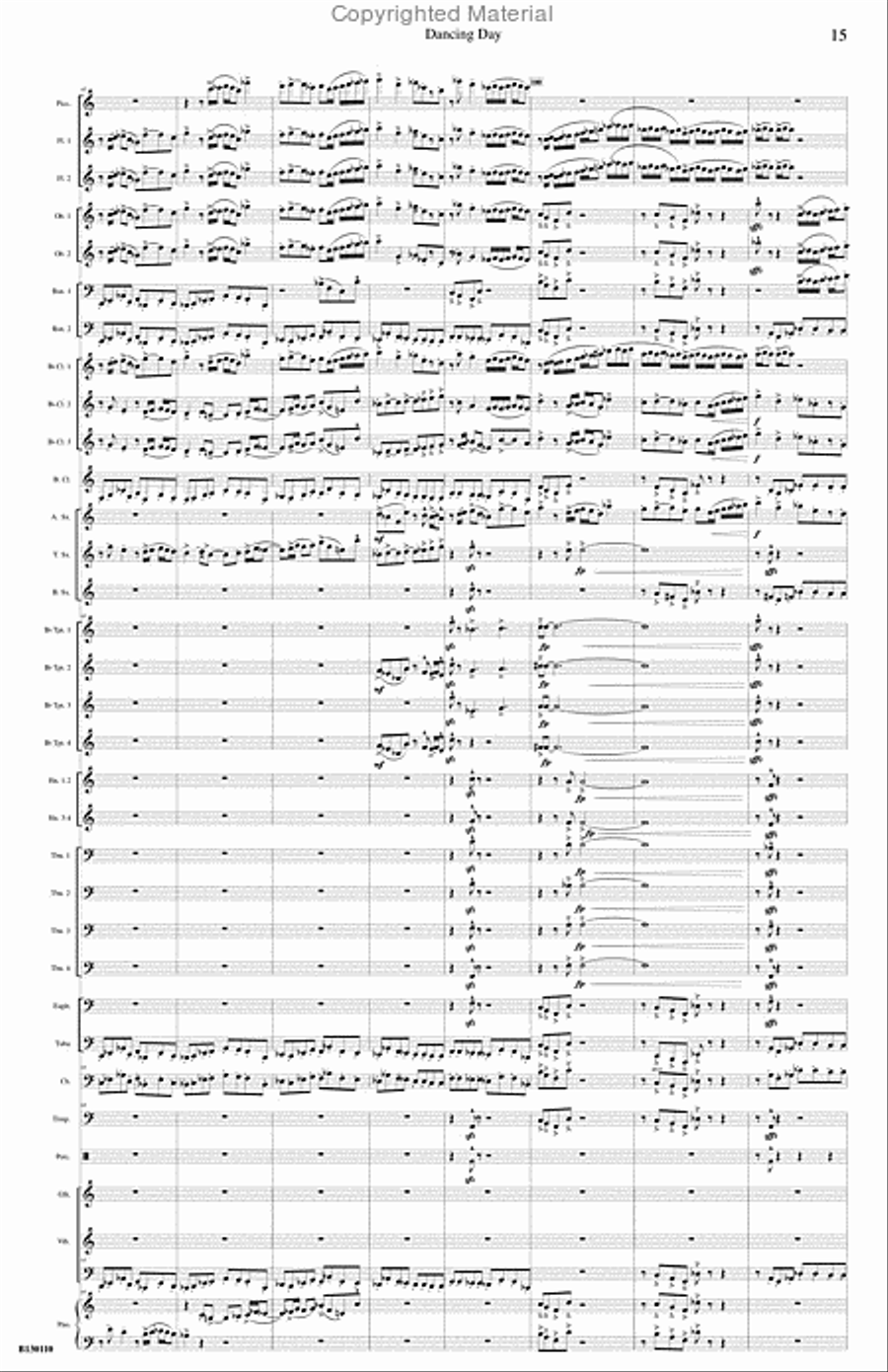 Dancing Day Concert Band scores gallery preview page 16