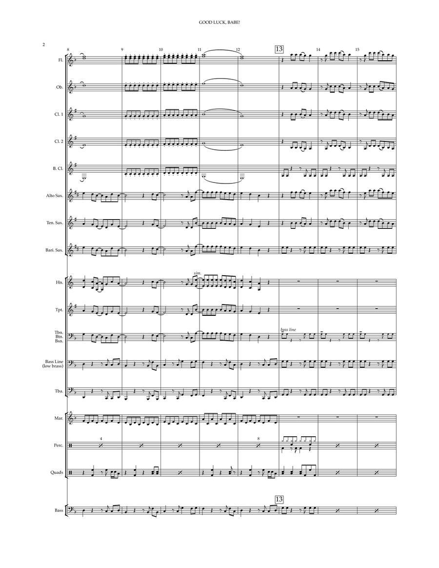 Good Luck, Babe! Marching Band scores gallery preview page 3
