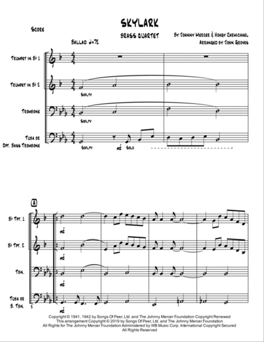 Skylark Skylark Brass Ensemble scores gallery preview page 2