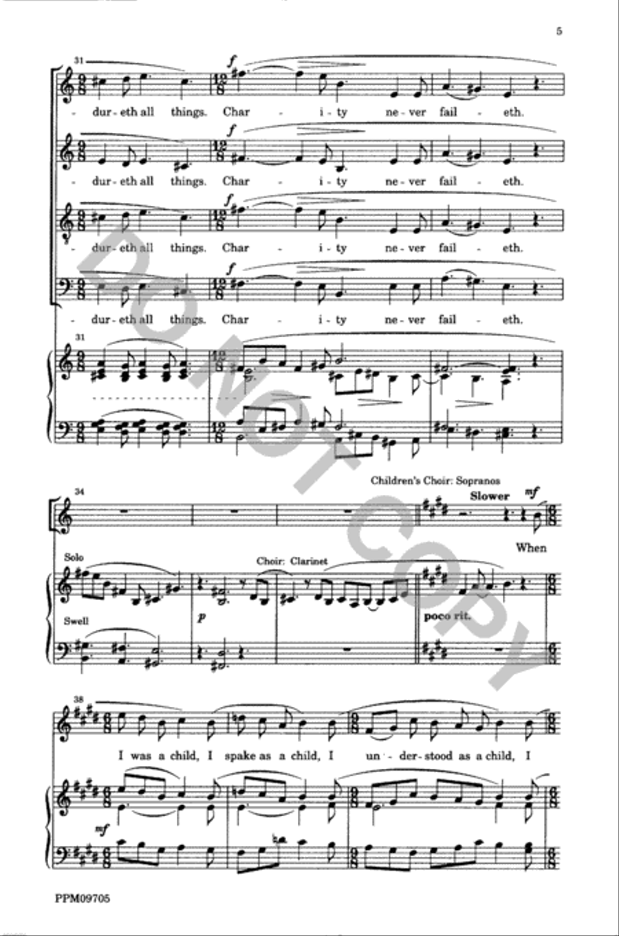 Though I Speak with the Tongues of Men and of Angels Divisi scores gallery preview page 6