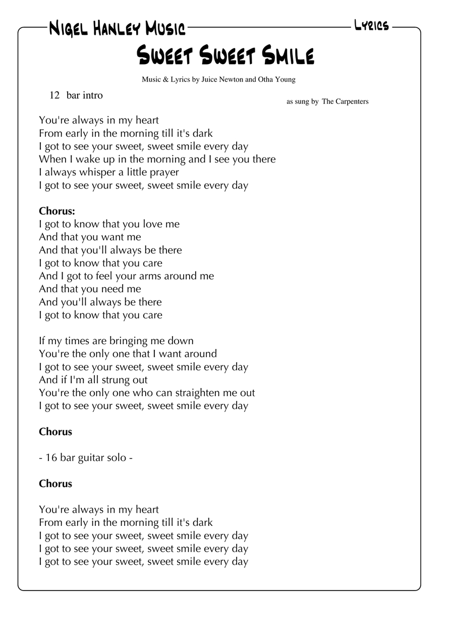 Sweet Sweet Smile Jazz Ensemble scores gallery preview page 5