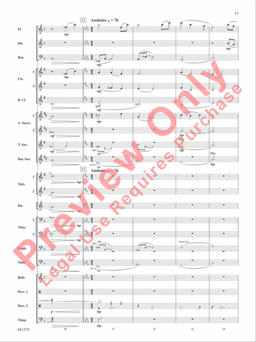 Lone Eagle Lone Eagle Concert Band scores gallery preview page 14