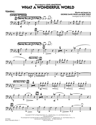 Book cover for What a Wonderful World (arr. Rick Stitzel) - Trombone 1