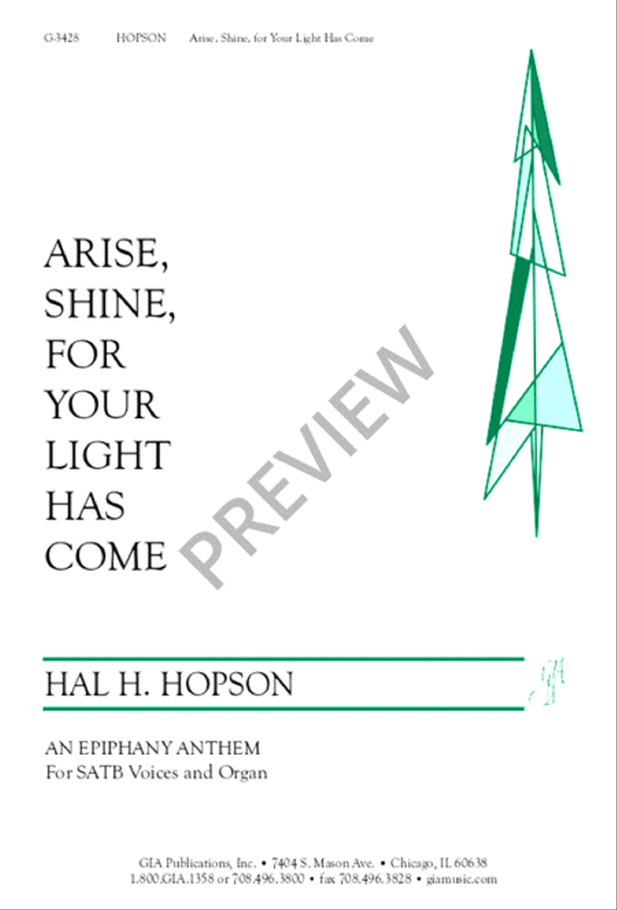 Arise, Shine, for Your Light Has Come 4-Part scores gallery preview page 2