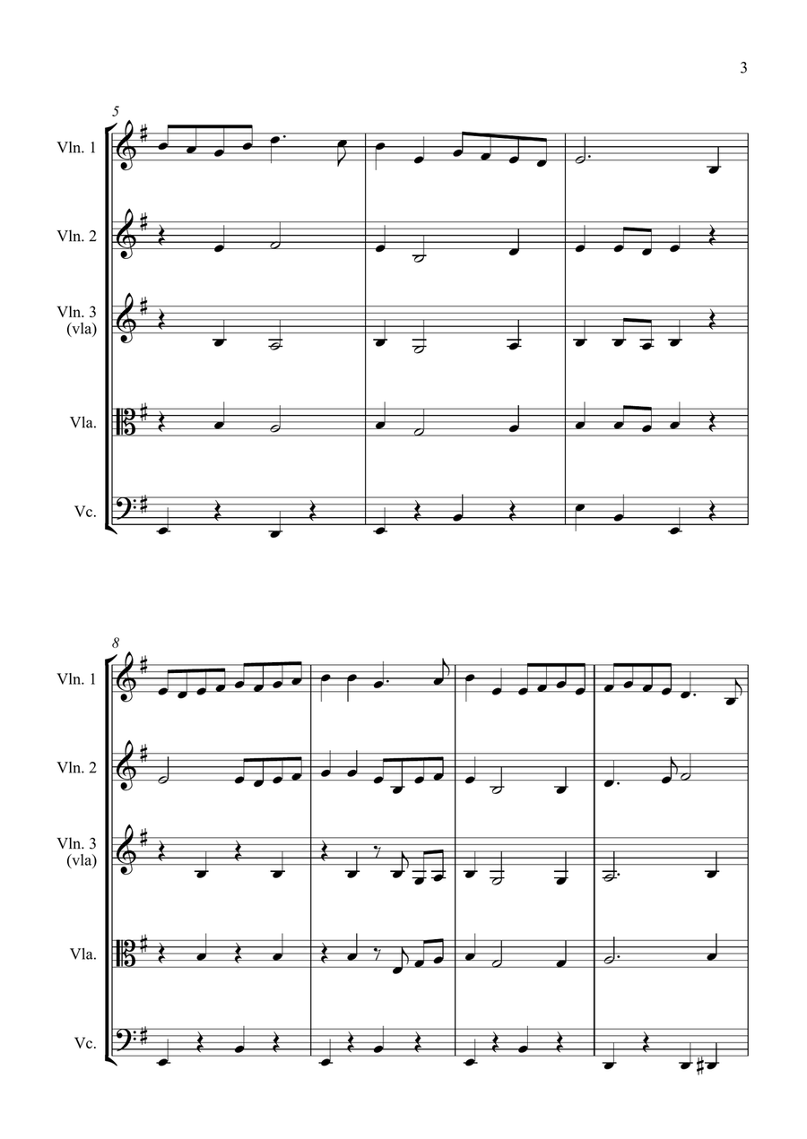 The King of the Fairies - for String Quartet String Quartet scores gallery preview page 3