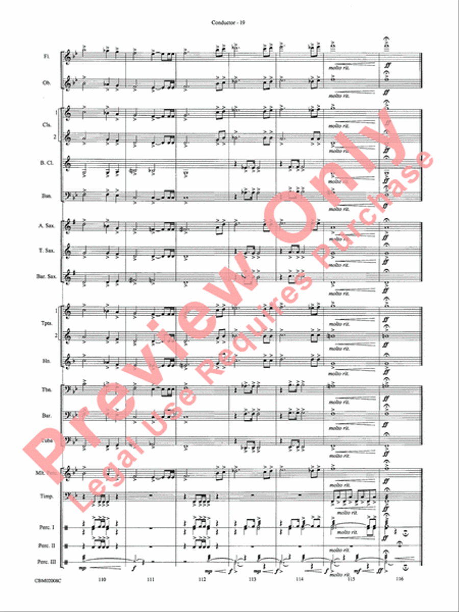The Lord of the Rings: The Fellowship of the Ring, Highlights from Concert Band scores gallery preview page 21