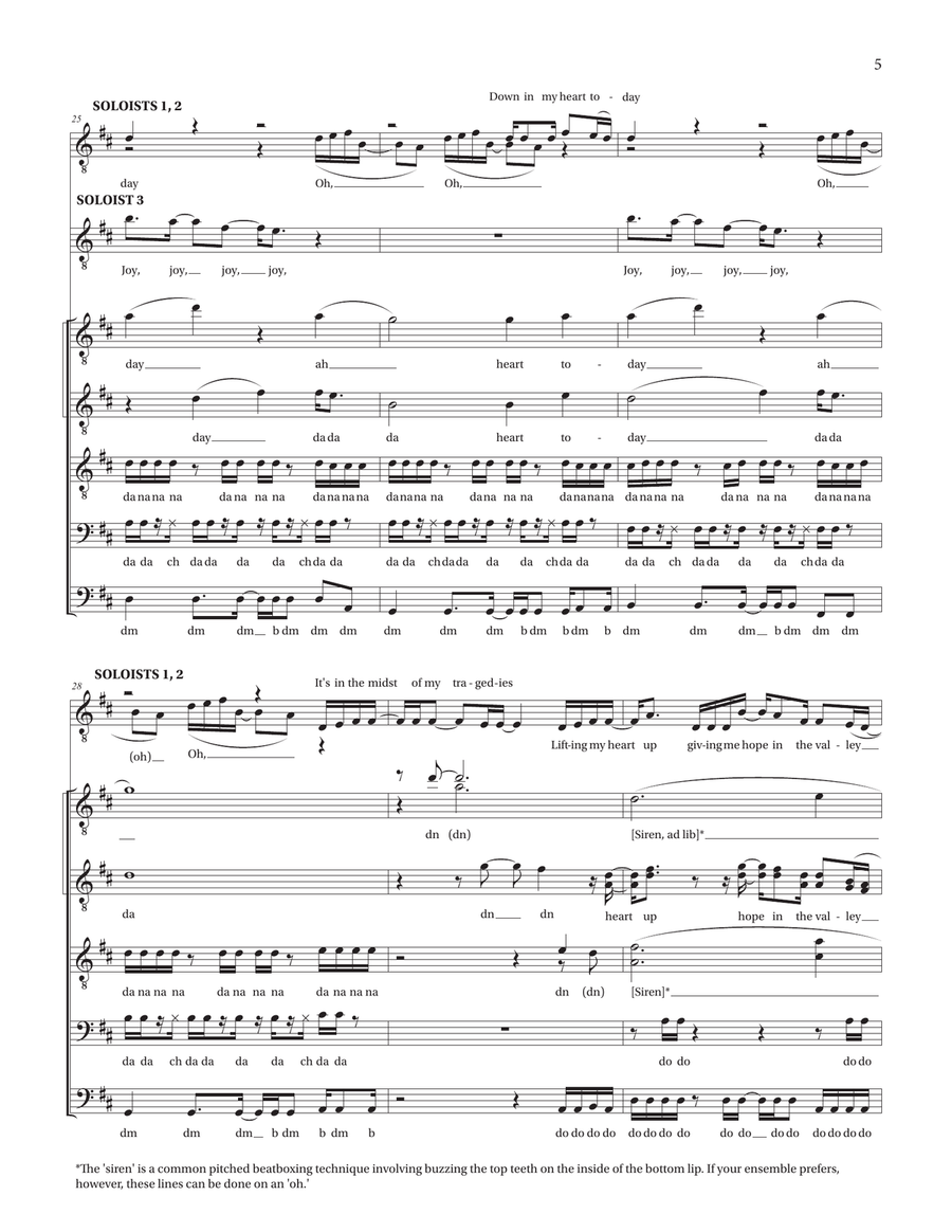 Down In My Heart (joy) TTBB scores gallery preview page 5