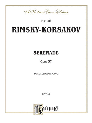 Book cover for Serenade Op. 37 - Cello And Piano