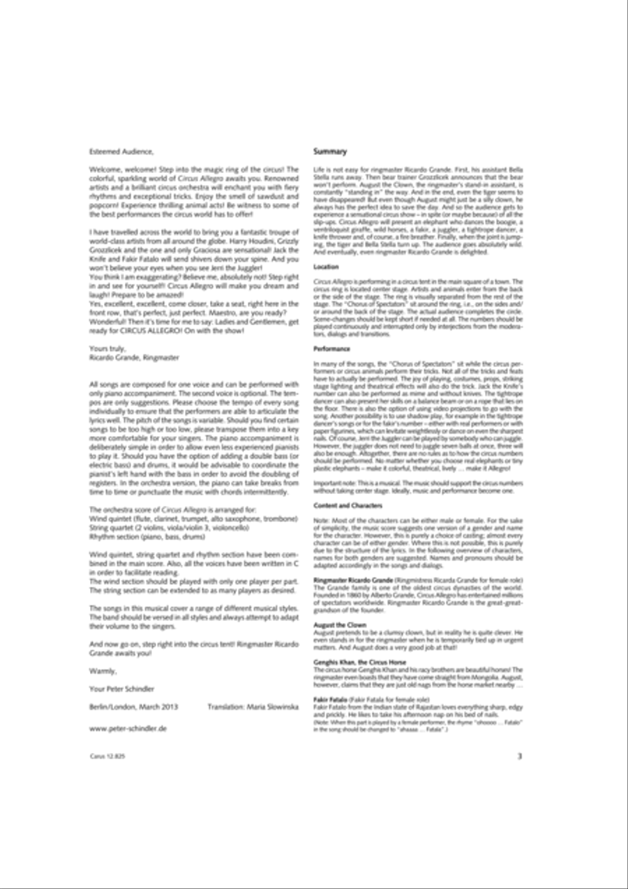 Circus Allegro Circus Allegro Choir scores gallery preview page 4