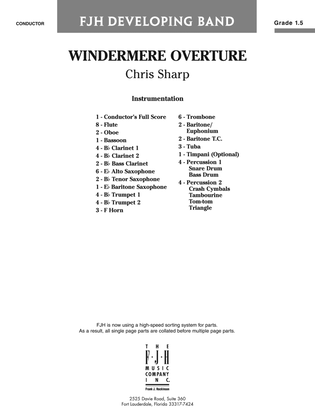 Windermere Overture: Score