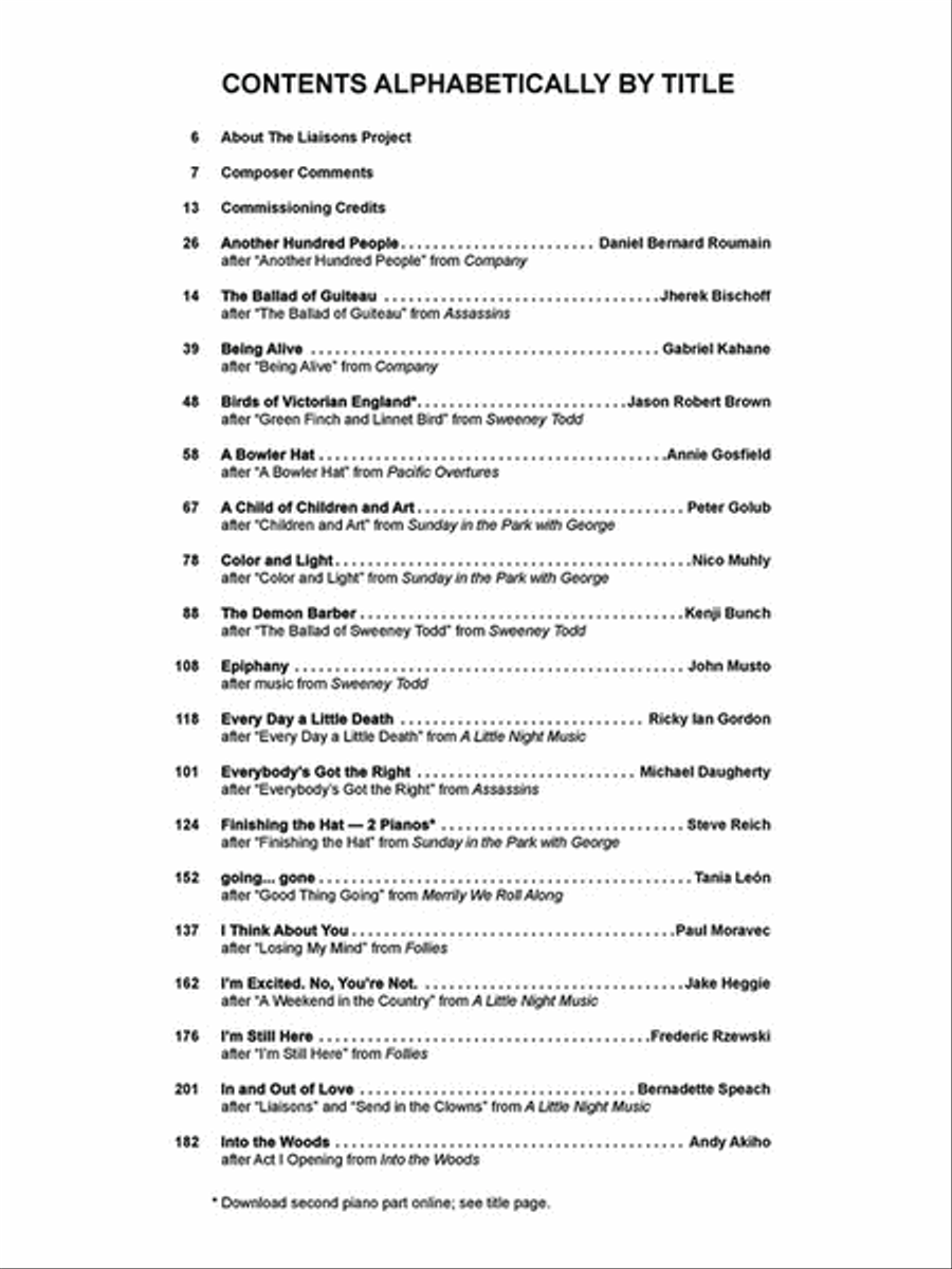Liaisons - Re-imagining Sondheim from the Piano Piano Solo scores gallery preview page 2