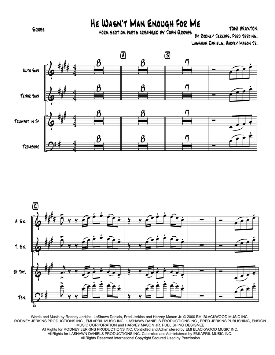 He Wasn't Man Enough For Me Small Ensemble scores gallery preview page 3