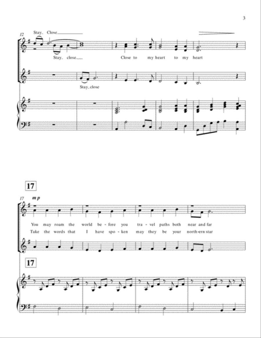 Stay Close To My Heart Choir scores gallery preview page 3