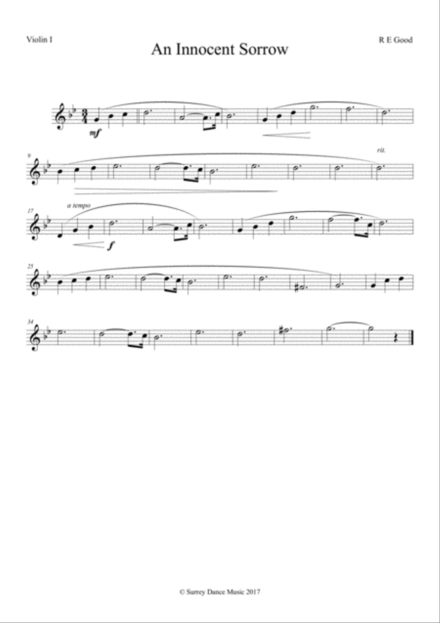 An Innocent Sorrow String Quartet scores gallery preview page 3