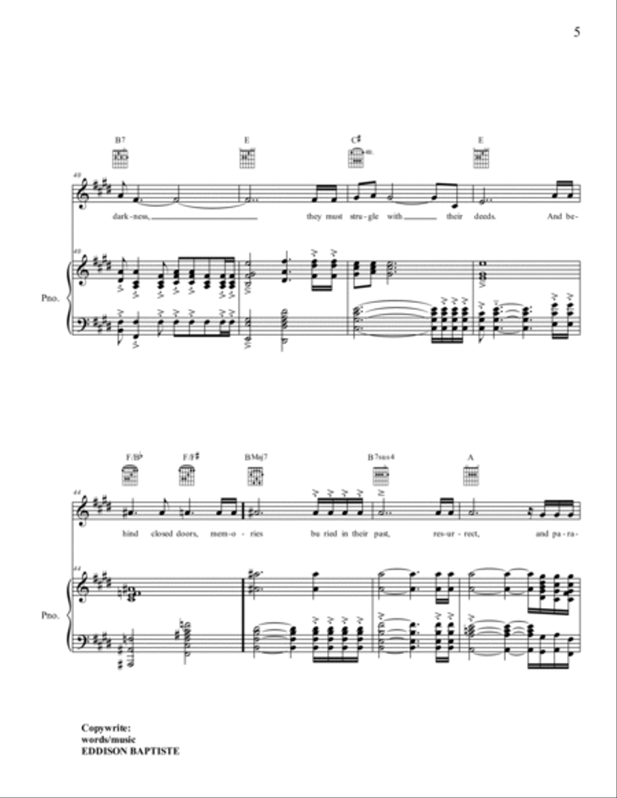 FORBIDDEN Piano, Vocal, Guitar scores gallery preview page 5