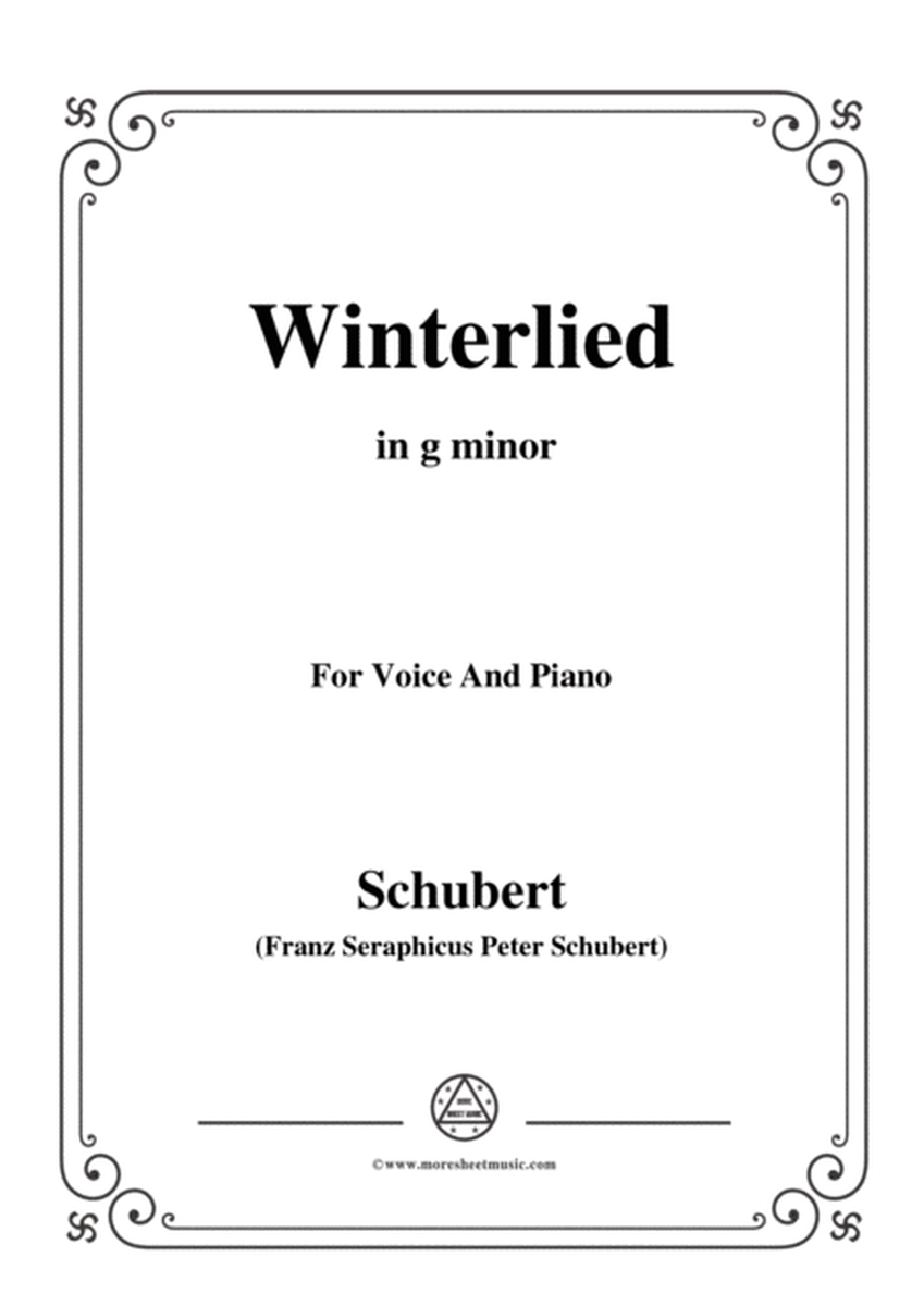 Schubert-Winterlied,in g minor,for Voice&Piano image number null