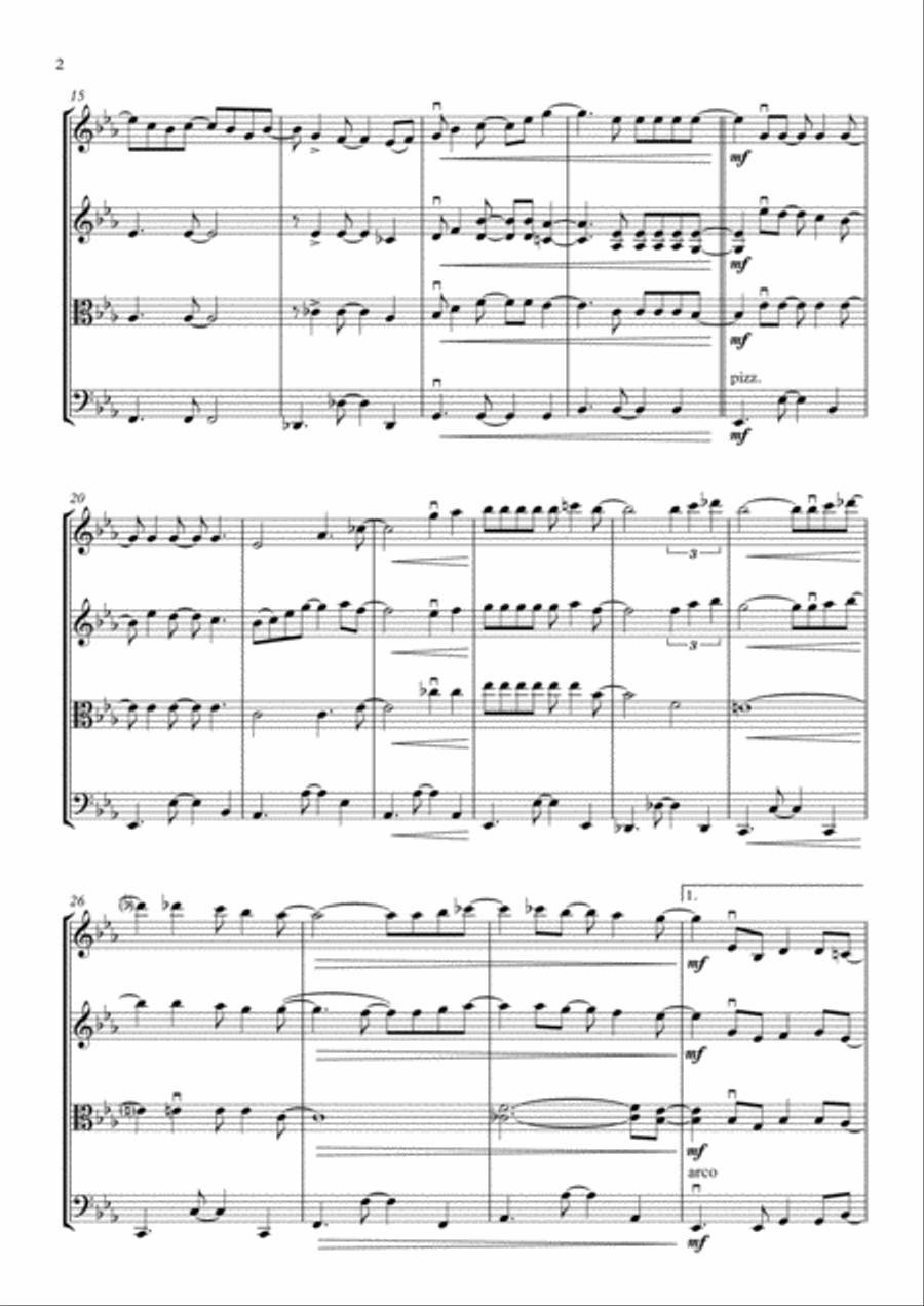 How Deep Is Your Love String Quartet scores gallery preview page 6