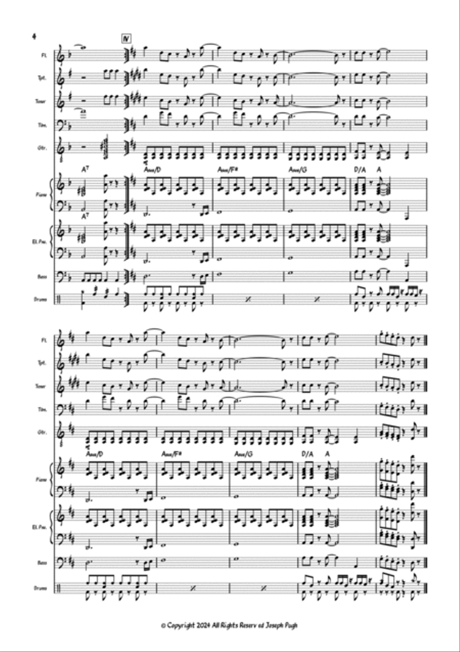 O Mar Aja O Mar Aja Jazz Ensemble scores gallery preview page 4