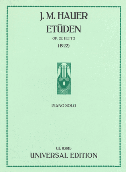 Etuden Op. 22, Heft 2 1922