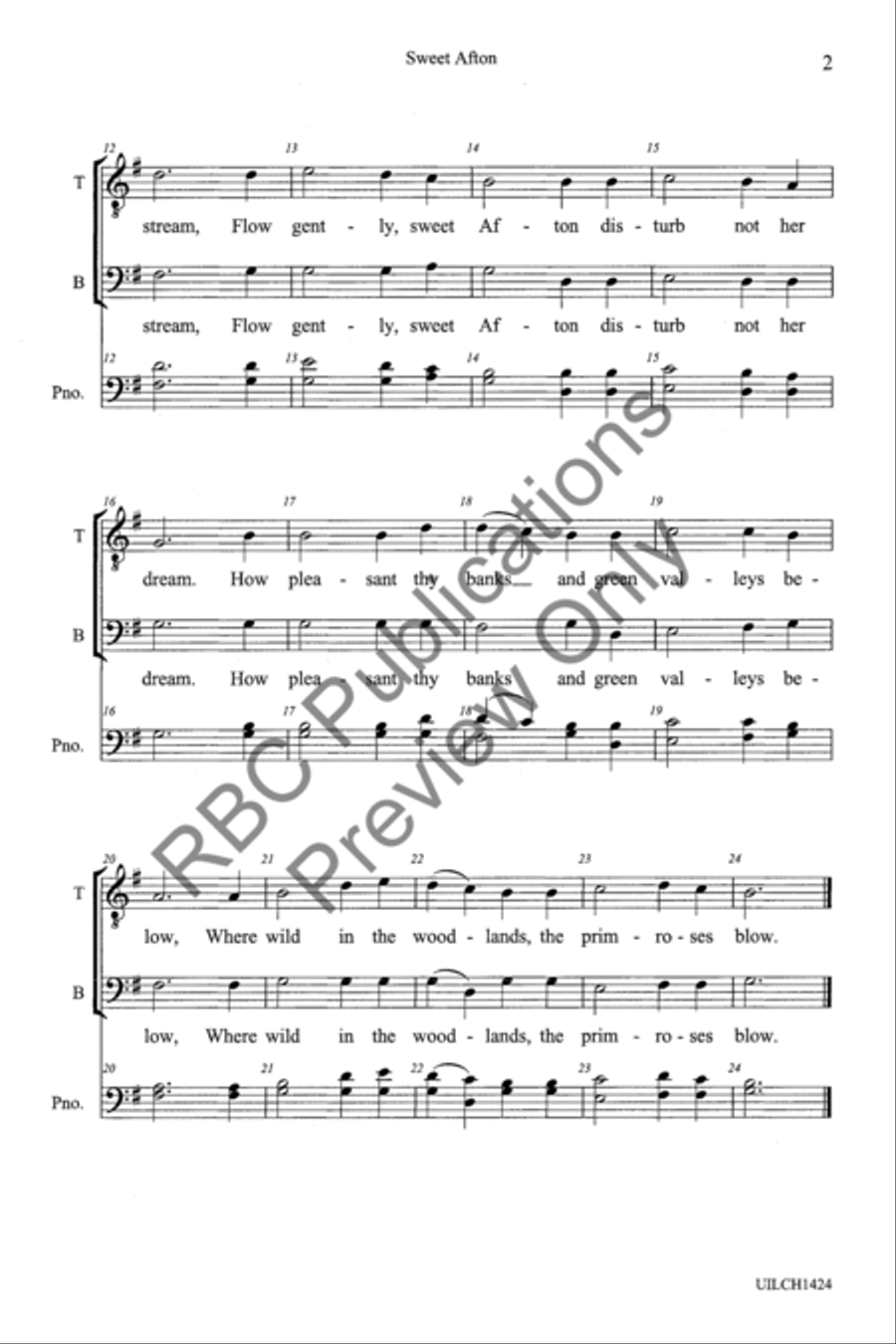Sweet Afton (TB) TB scores gallery preview page 4