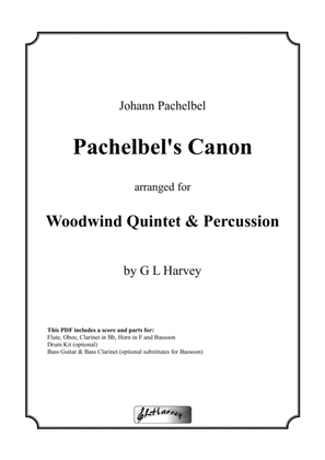 Book cover for Pachelbel's Canon for Woodwind Quintet