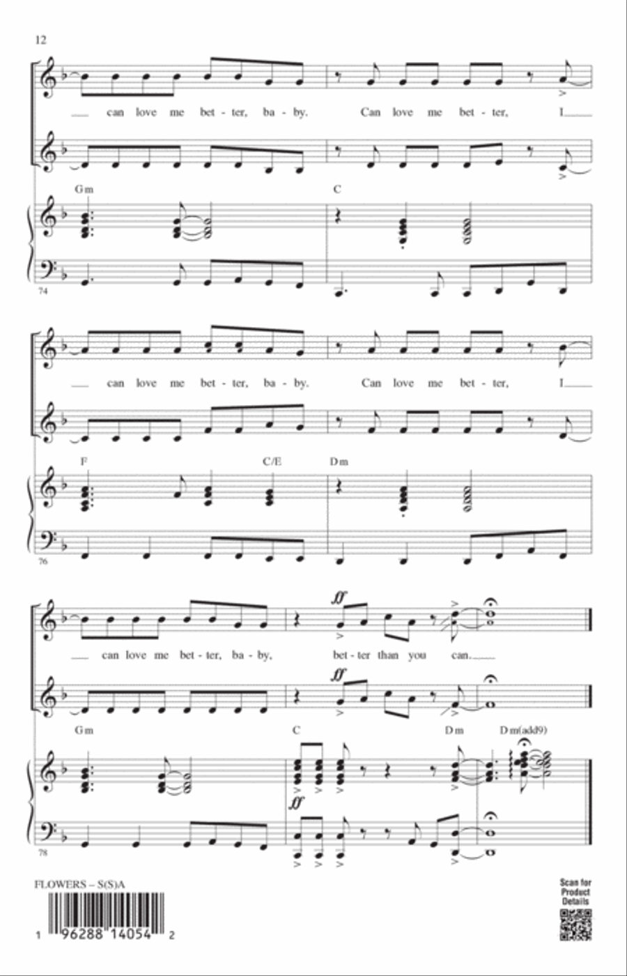 Flowers (arr. Mark Brymer) SSA scores gallery preview page 11