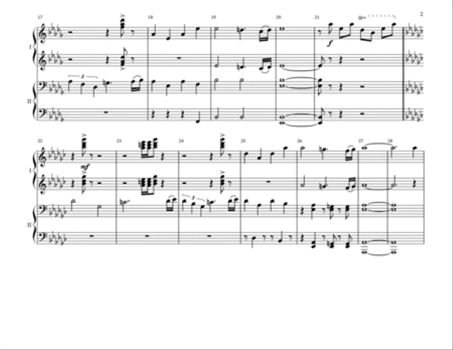 Back To The Future Piano Duet scores gallery preview page 2