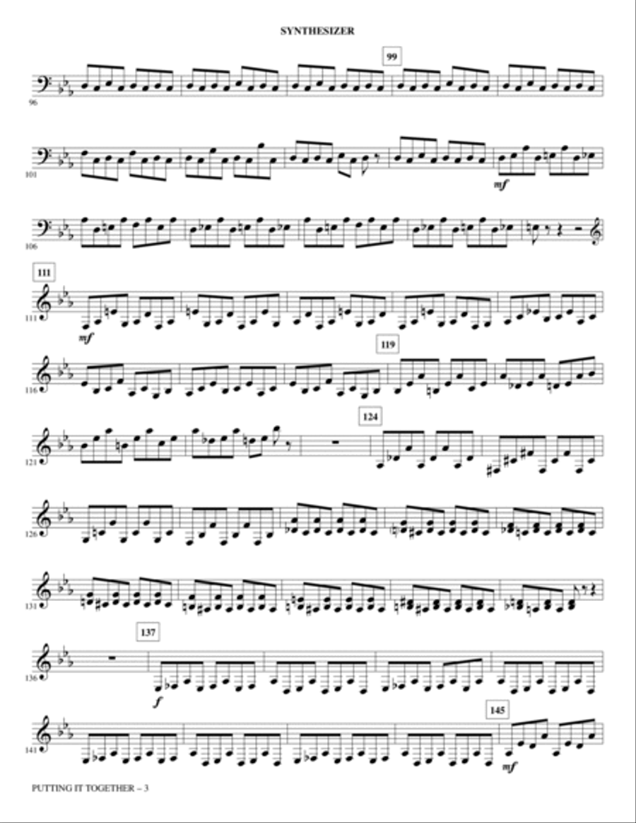 Putting It Together - Synthesizer Choir scores gallery preview page 3