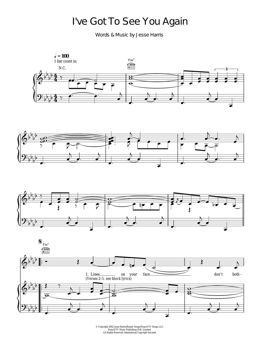 I've Got To See You Again Acoustic Guitar scores gallery preview page 1