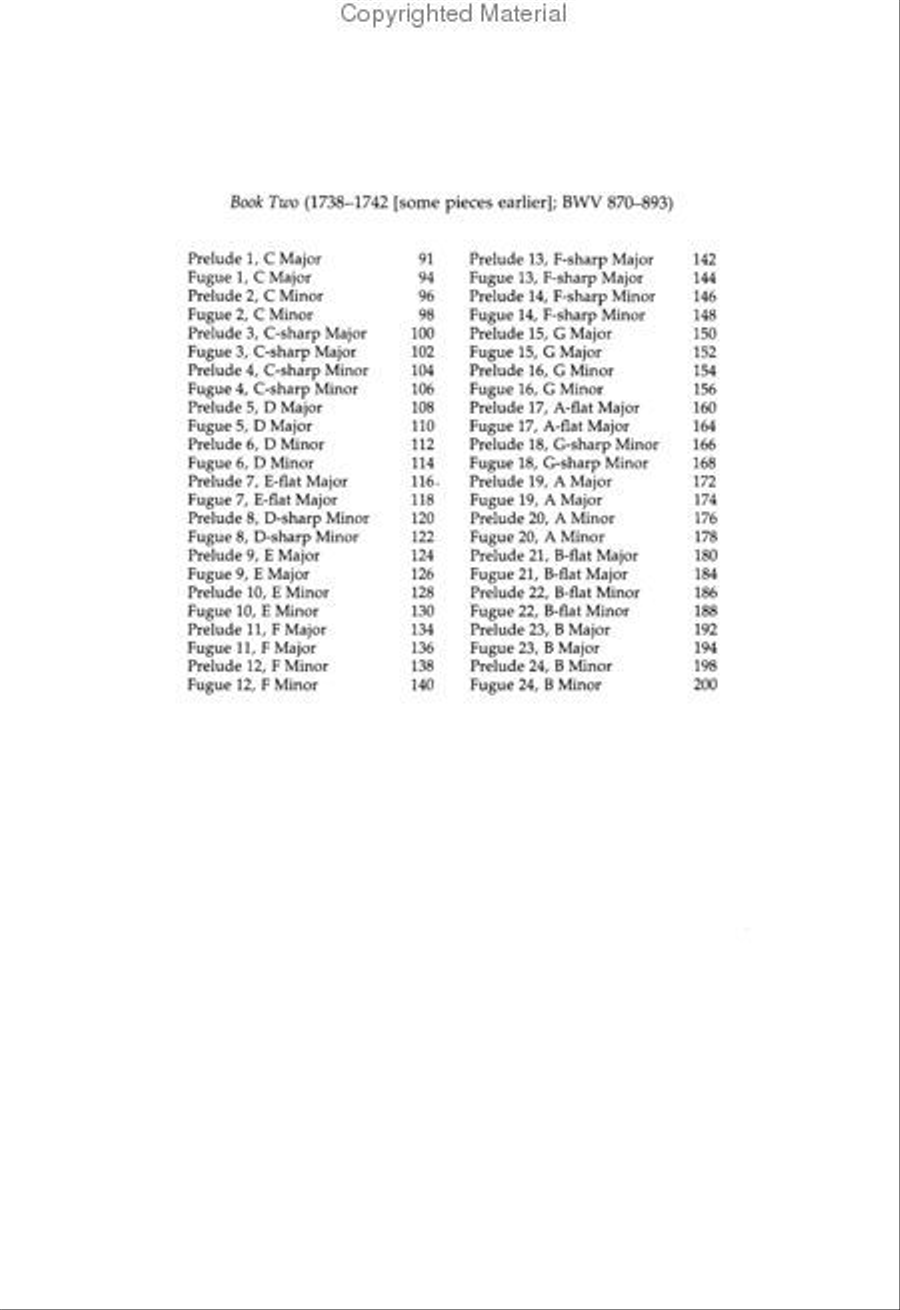 The Well-Tempered Clavier: Books I And II, Complete Piano Solo scores gallery preview page 3