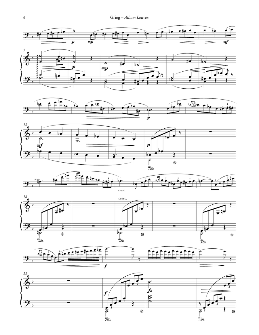 Album Leaves, Opus 28 for Euphonium and Piano Euphonium scores gallery preview page 4