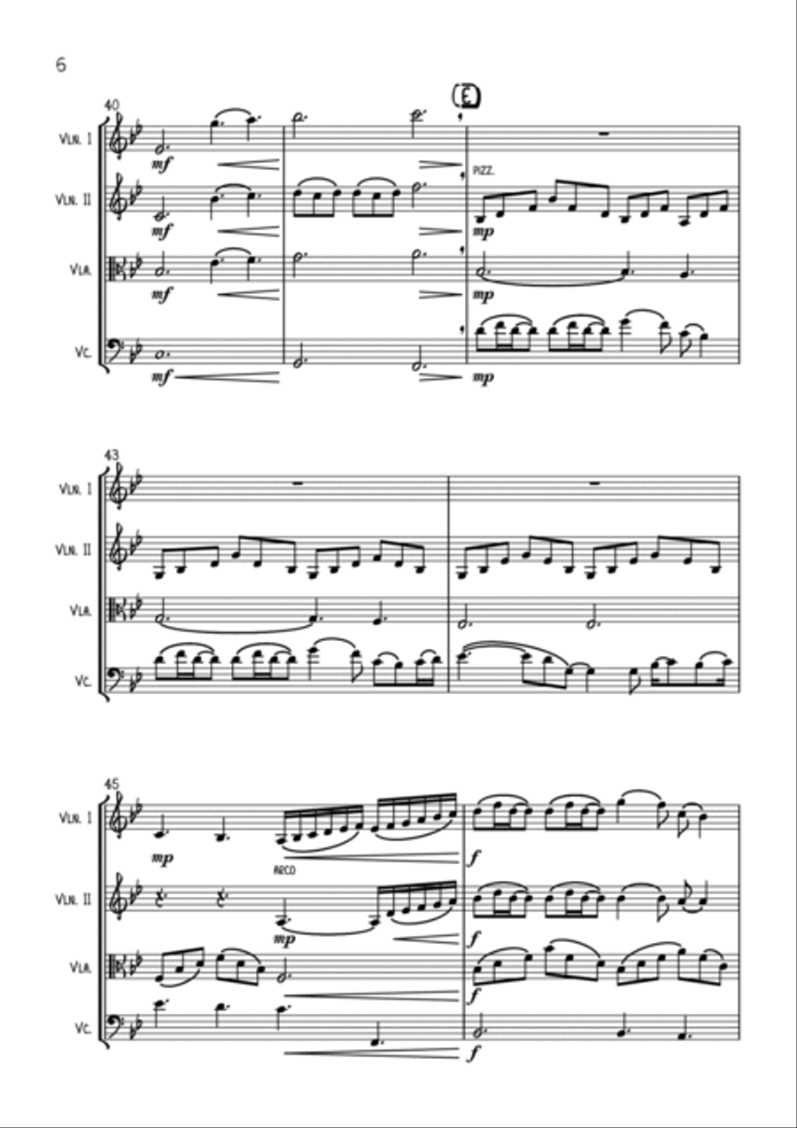 A Thousand Years String Quartet scores gallery preview page 6