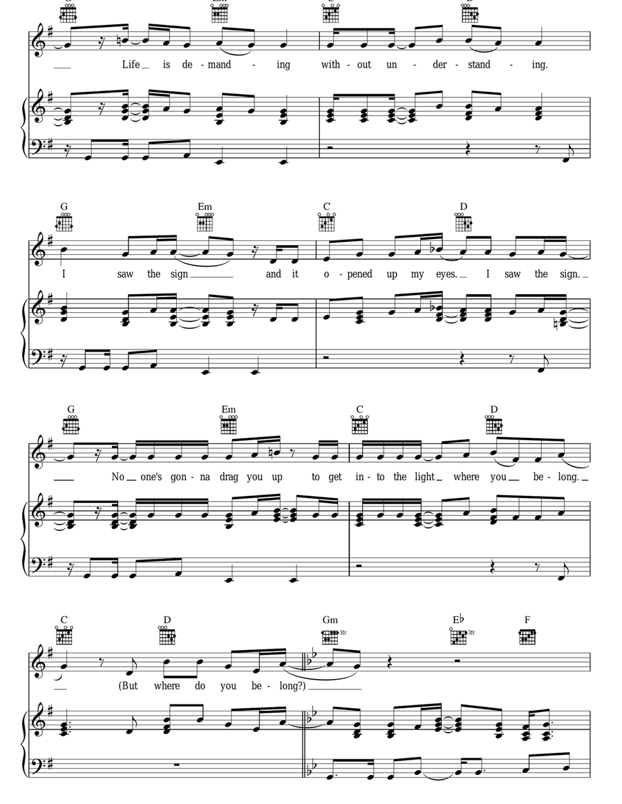The Sign Acoustic Guitar scores gallery preview page 3
