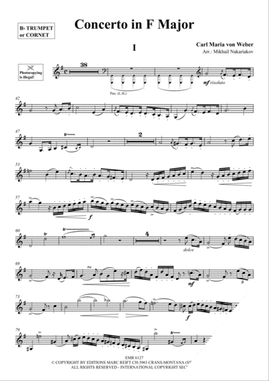 Concerto in F Major Cornet scores gallery preview page 3