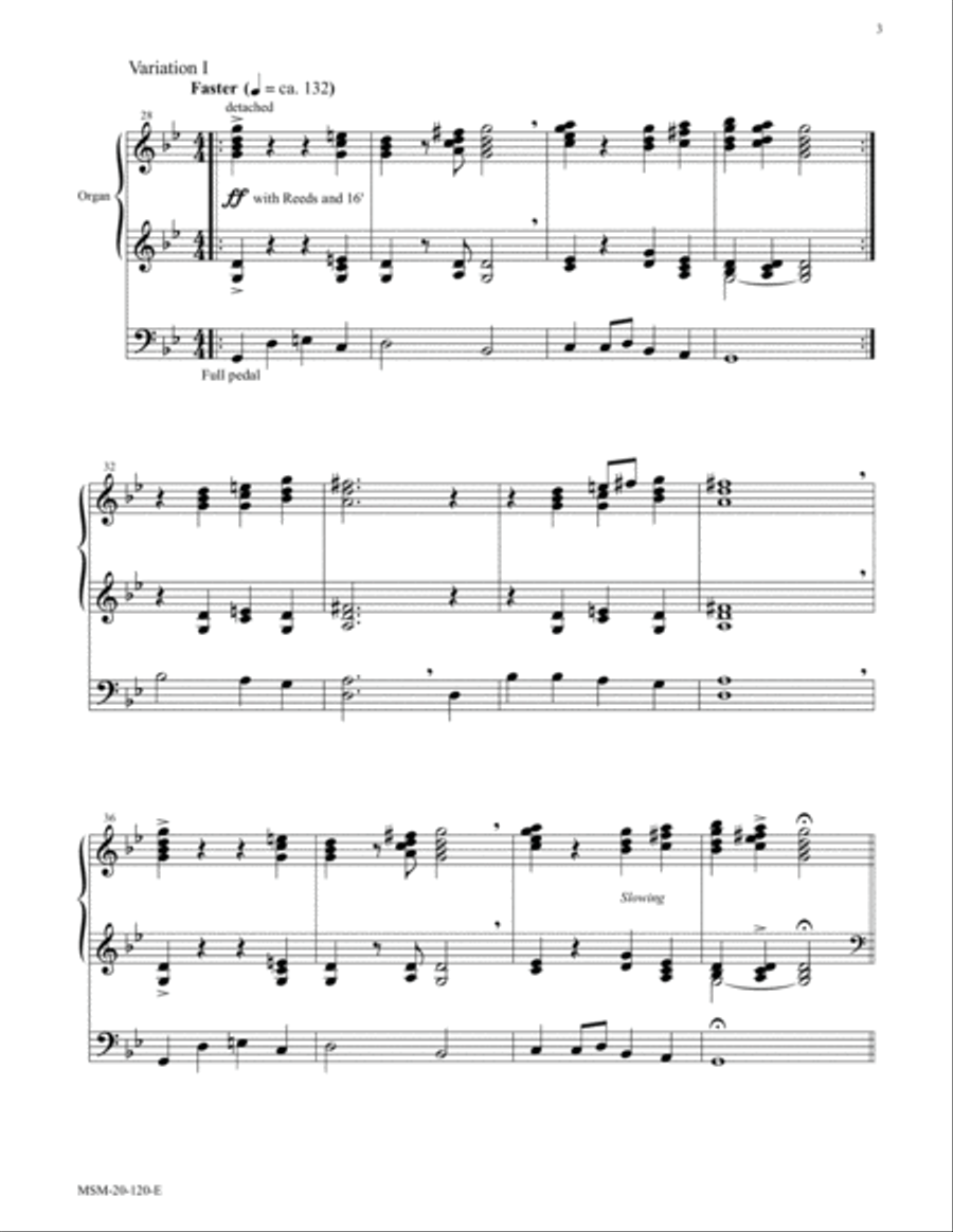Fanfare and Variations on Noël Nouvelet Trumpet Duet scores gallery preview page 3