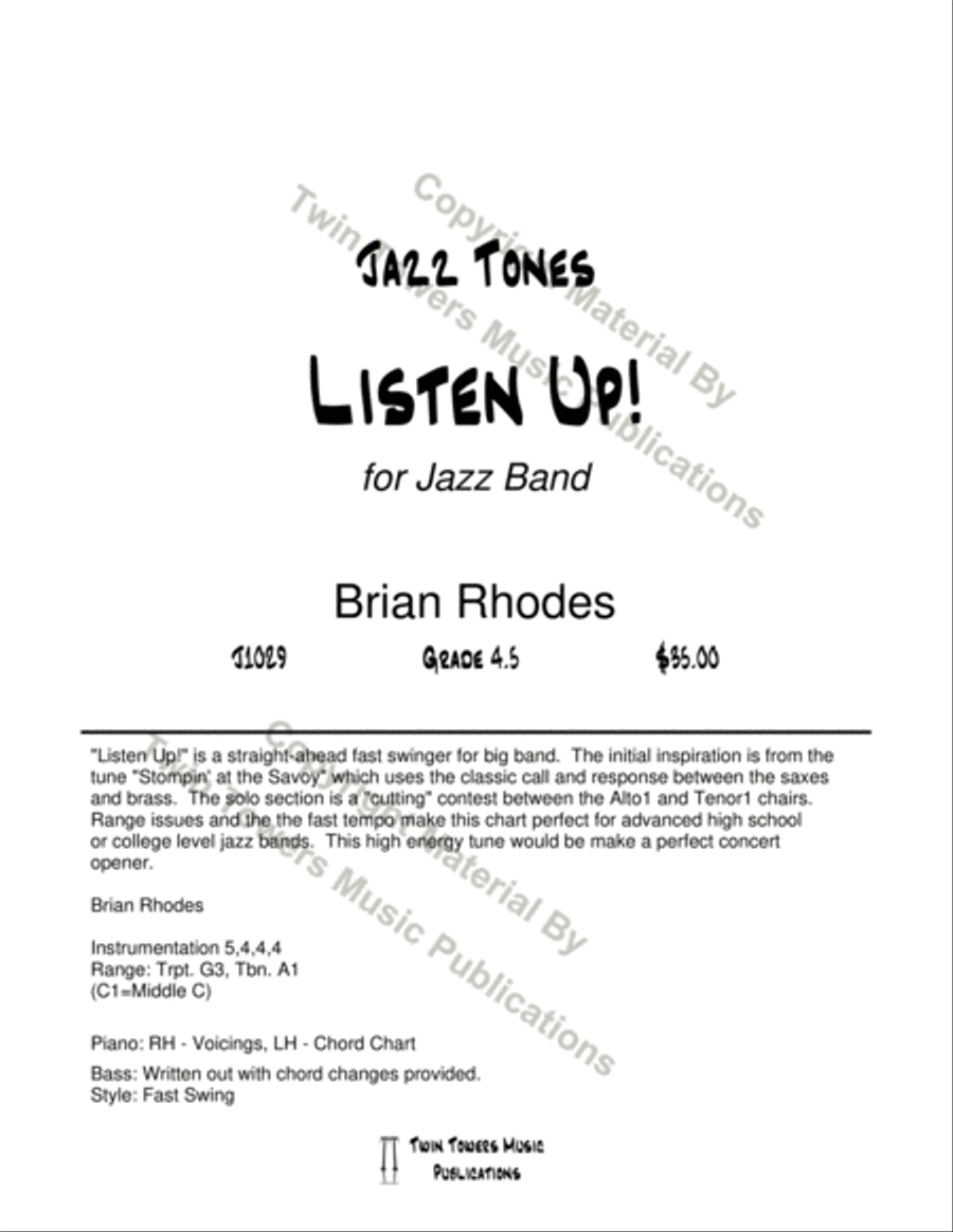 Listen Up Jazz Ensemble scores gallery preview page 2