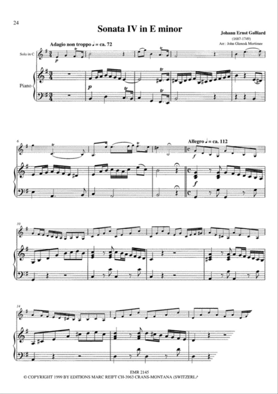 6 Sonatas Flute Solo scores gallery preview page 6