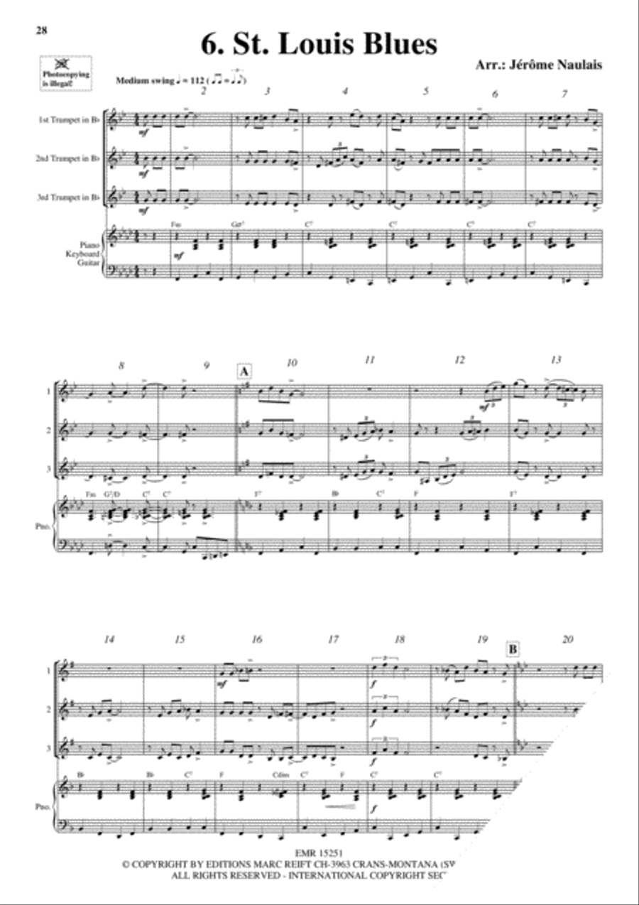 3 Trumpets & Piano Vol. 7 Trumpet Trio scores gallery preview page 8