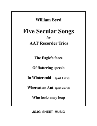 Five Byrd Songs for AAT Recorder Trios