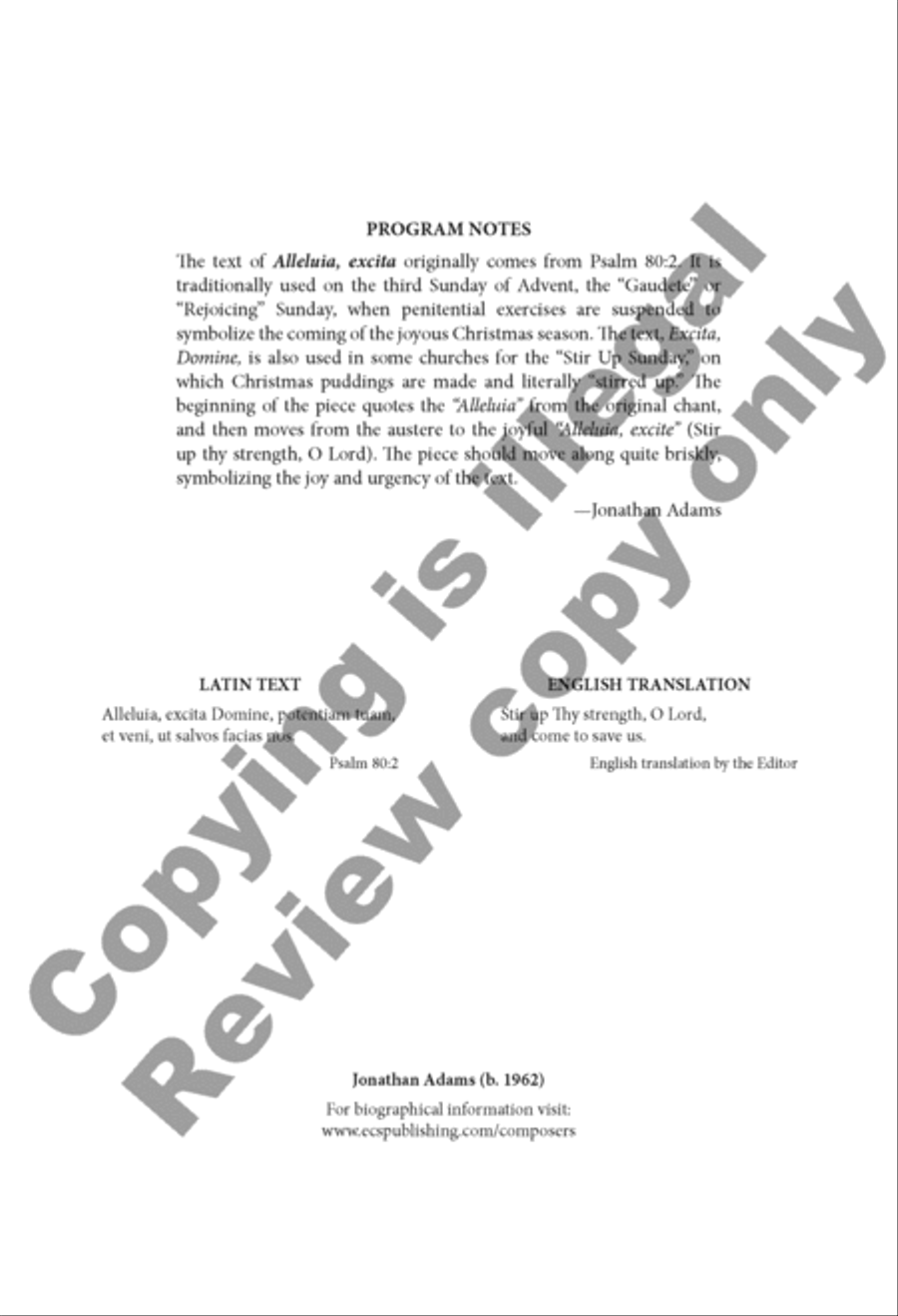Alleluia, excita Alleluia, excita 4-Part scores gallery preview page 2